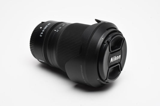Nikon Nikkor Z 24-200mm f4-6.3 VR zoom, Hood+Caps, Boxed, USA, Mint-