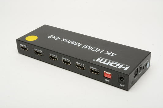 4x2 HDMI Matrix Switch Splitter 4K@60Hz w/Power supply