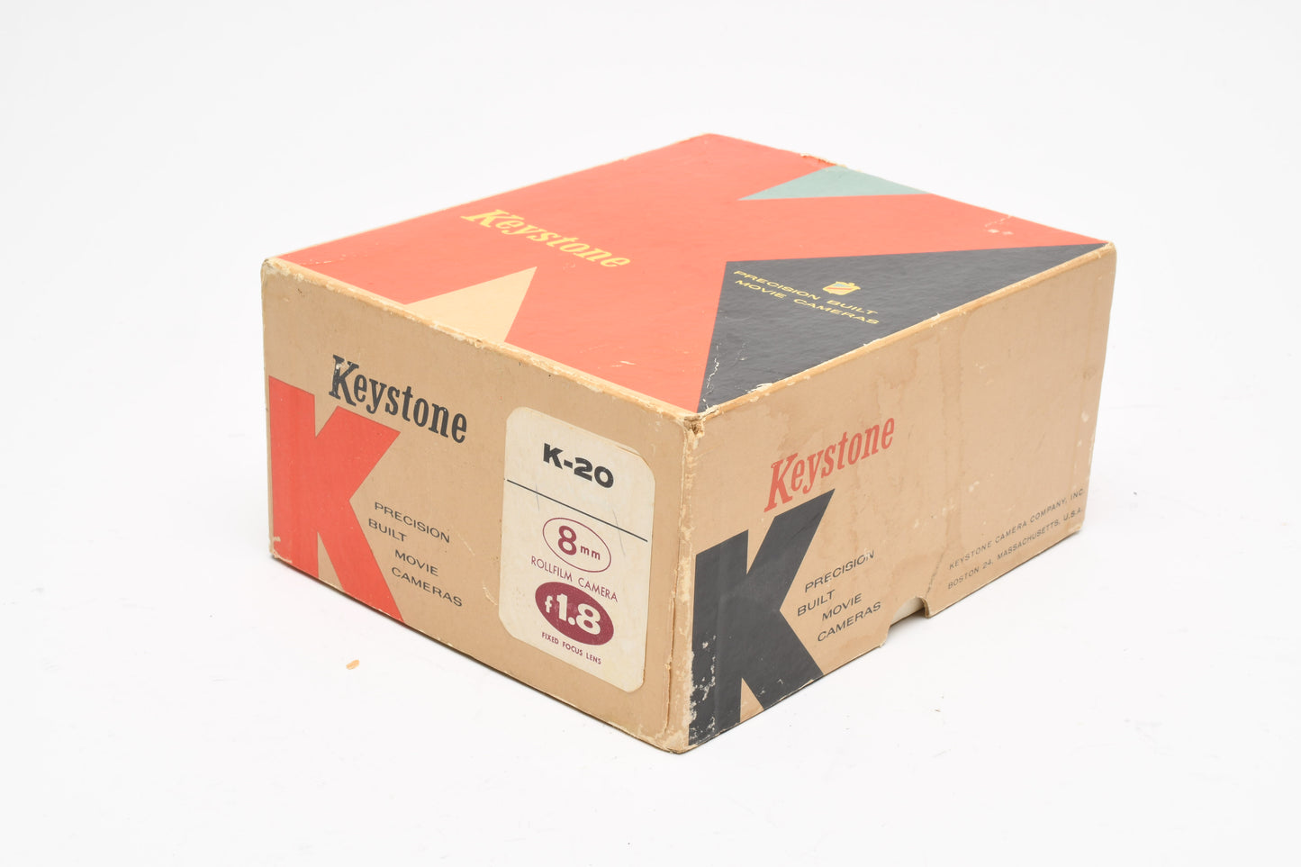 Keystone K-20 8mm Movie Camera w/ Box & Manual, Display, Boxed, Vintage