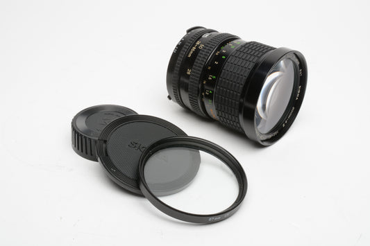 Sigma MF 28-85mm f3.5-4.5 zoom lens for Nikon Ai-S mount, very nice & clean+UV