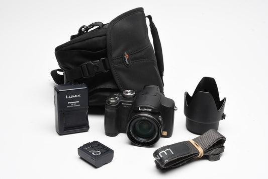 Panasonic DMC-FZ8 7.2MP Digital Point & Shoot, Case, 2Batts+charger, Tested