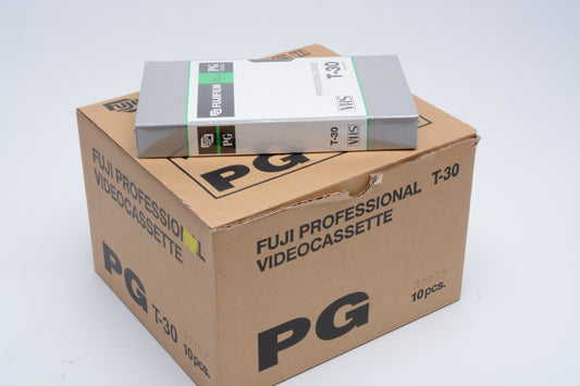 10X Fuji VHS T-30 30 minute PRO Grade PG Series VHS cassette - New