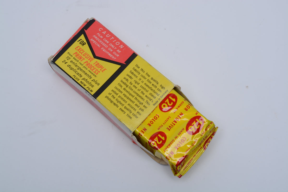 Famous Brand 126 Color film 12exp. Expired 9/73 film, Sealed pack