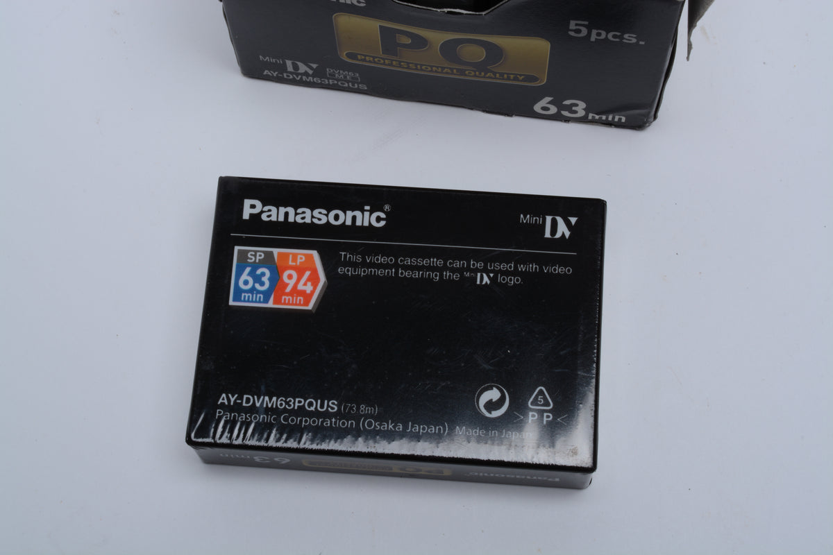 6X Panasonic Mini DV Digital Video 63 Minute Cassettes (6X Mini DV AY DVM63PQUS)