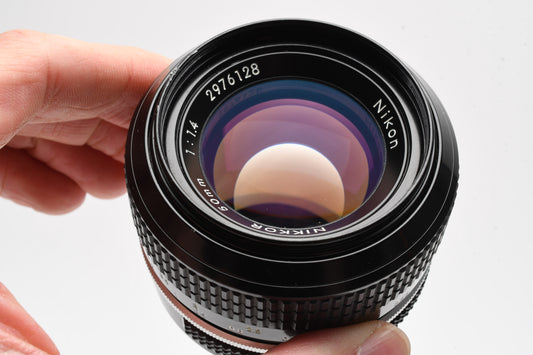 Nikon Nikkor 50mm f1.4 (Non-AI) Prime lens, caps, Sharp & Clean