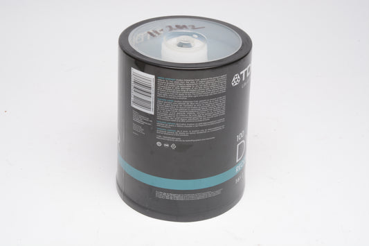 100X TDK DVD-R 4.7GB 120min 16X Optical Media Recordable, Sealed Tower