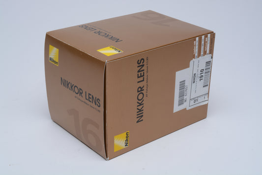 Nikon Nikkor AF 16mm F2.8D Fisheye Lens, Filters, Mint, Boxed, USA