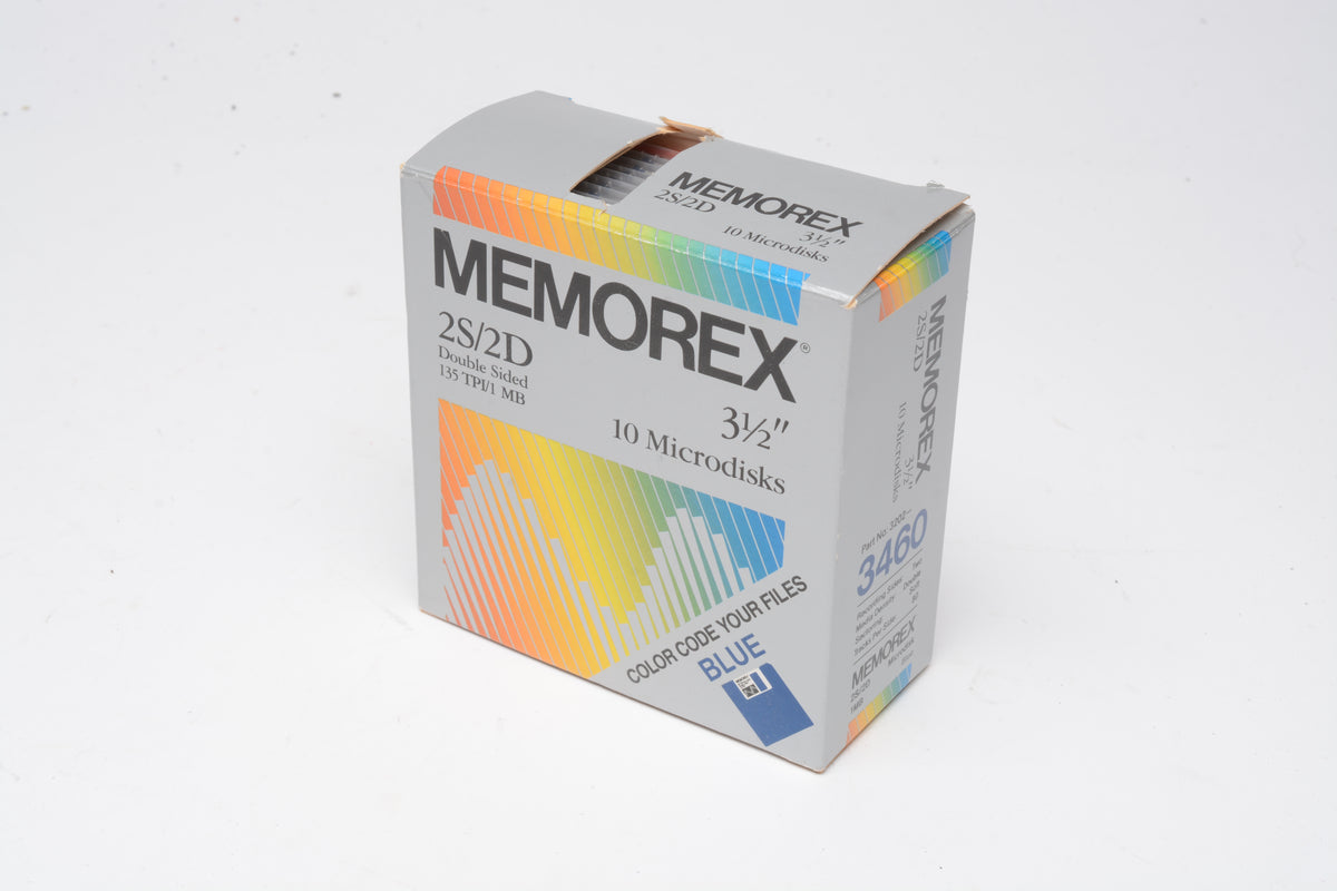 10X Memorex 2S/2D Double Sided 3.5" Microdisks 135 TPI / 1MB, NIB