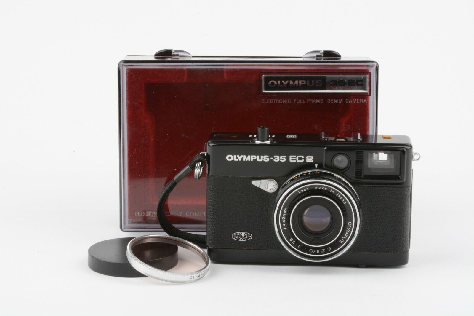 MINT- OLYMPUS 35 EC2 35mm RANGEFINDER w/42mm 2.8 LENS IN JEWEL