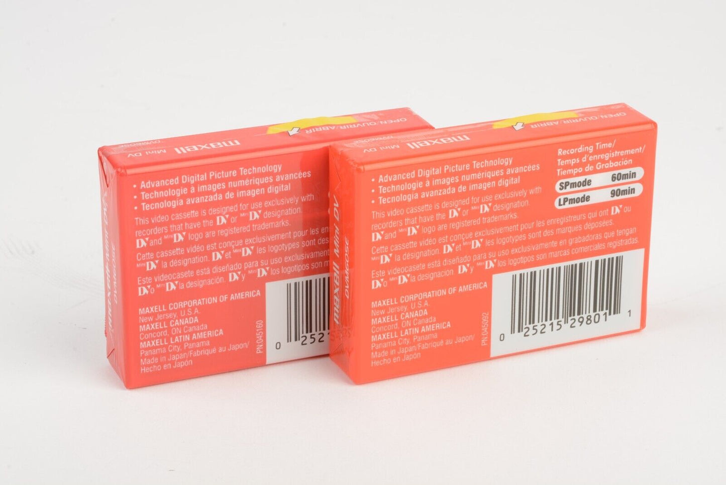 2x Maxell Mini DV Digital Video Cassettes (2x Mini DV ME) Premium Grade