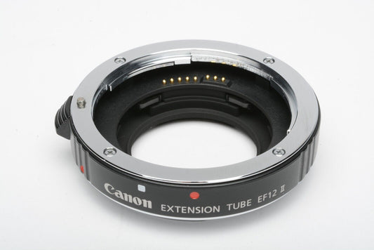 Canon EF12 II Extension tube w/caps, pouch, boxed, barely used, Mint-