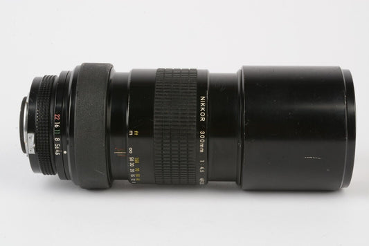 Nikon Nikkor 300mm F4.5 MF Lens non-AI, caps, sharp!