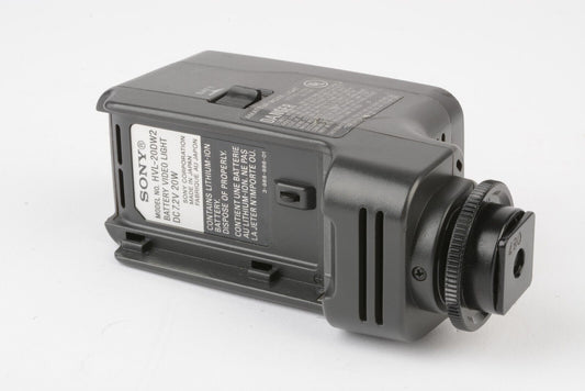 Sony HVL-20 Camcorder Light w/ Good Sony NP-F750 Battery, tested, great
