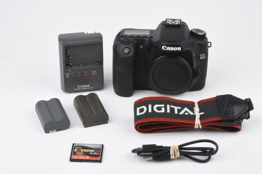 Canon EOS 40D Body, 2batts, charger, 4GB CF card, USB cable, 4814 Acts!!