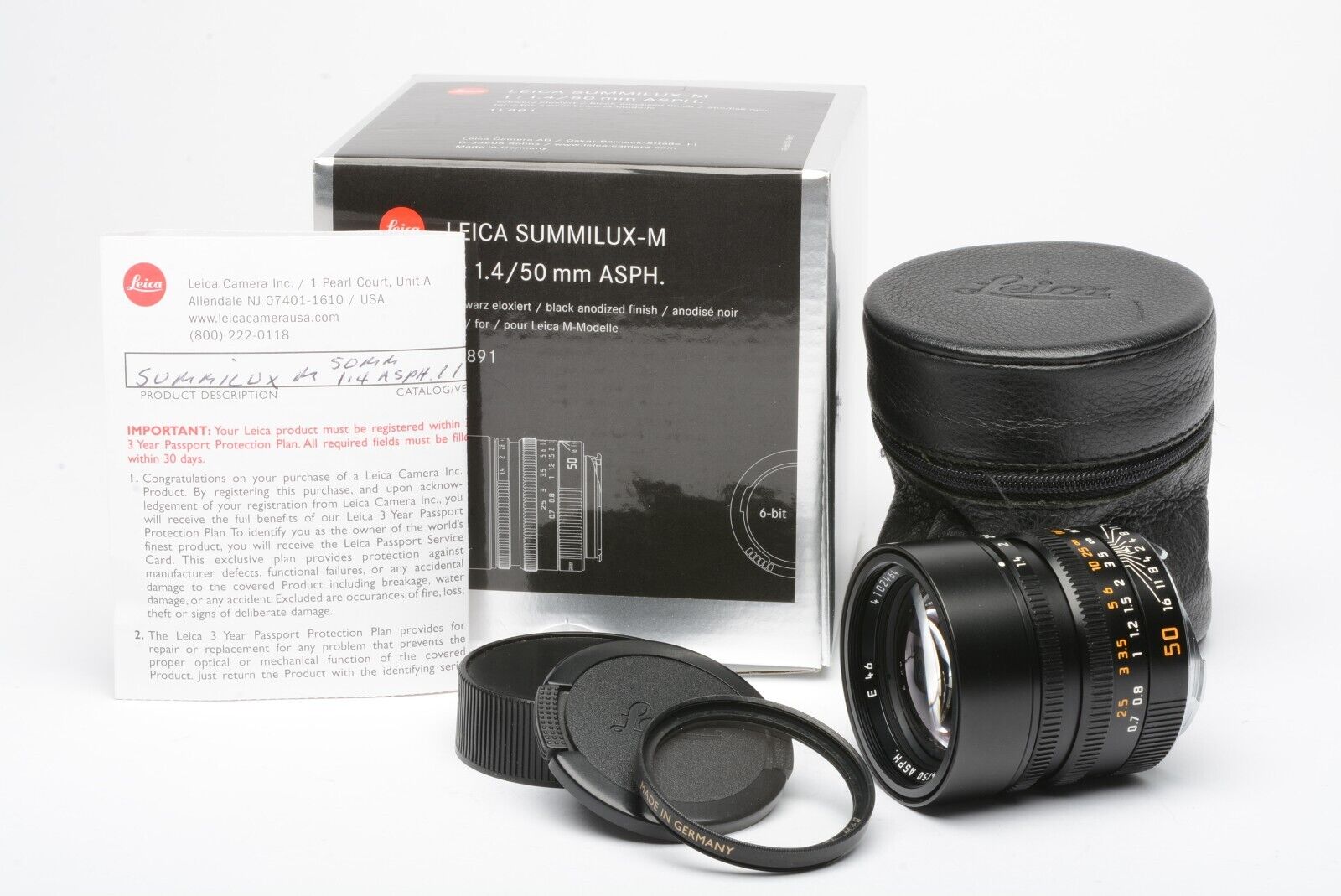 Leica 50mm Summilux-M 50mm F1.4 Asph Lens 11891 Usa, Boxed, +B+W Uv, Nice!!