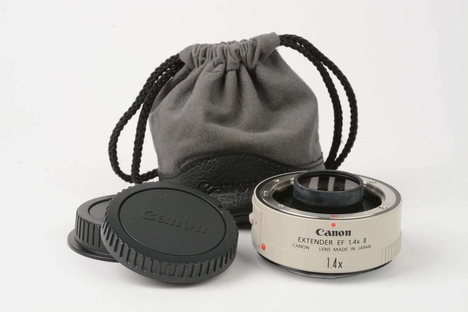 MINT CANON EF 1.4X II EXTENDER TELECONVERTER CAPS, POUCH, VERY