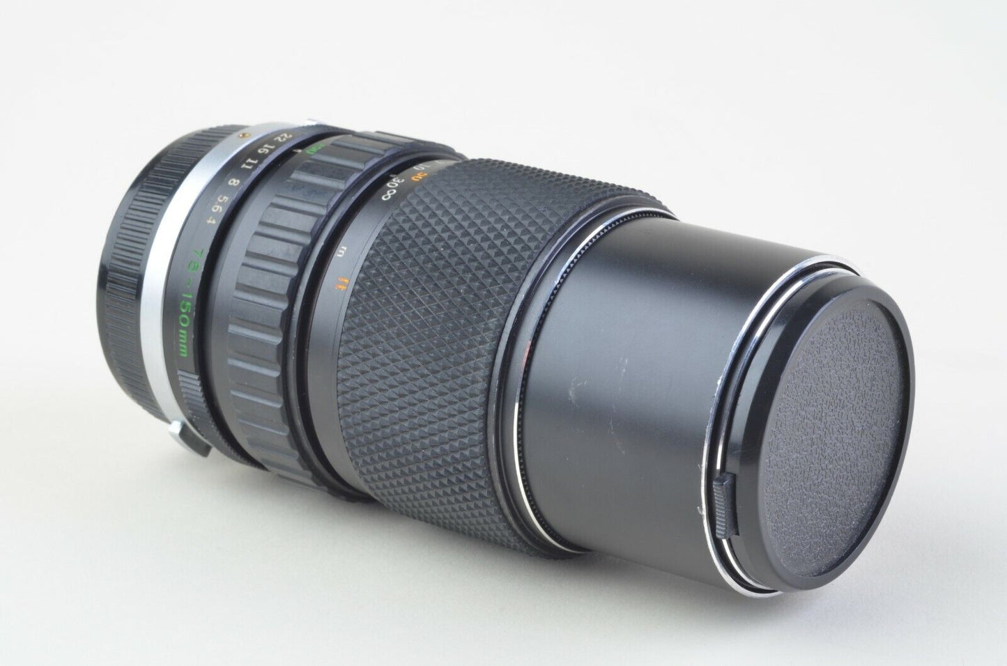 Olympus 75-150mm F4 MF Lens OM Mount, caps, nice, light internal dust
