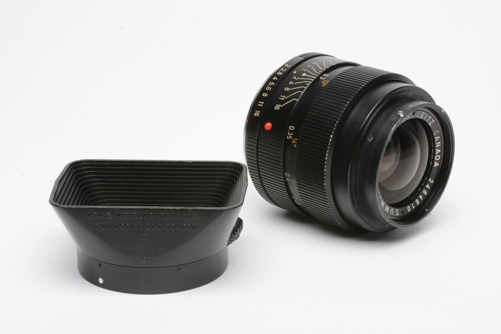 Sample Summicron 35mm Versions Square Lens Hood Set For Leica 35mm