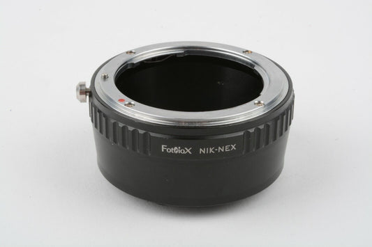MINT- FOTODIOX NIKON LENS MOUNT TO SONY NEX E-MOUNT BODIES ADAPTER, BARELY USED
