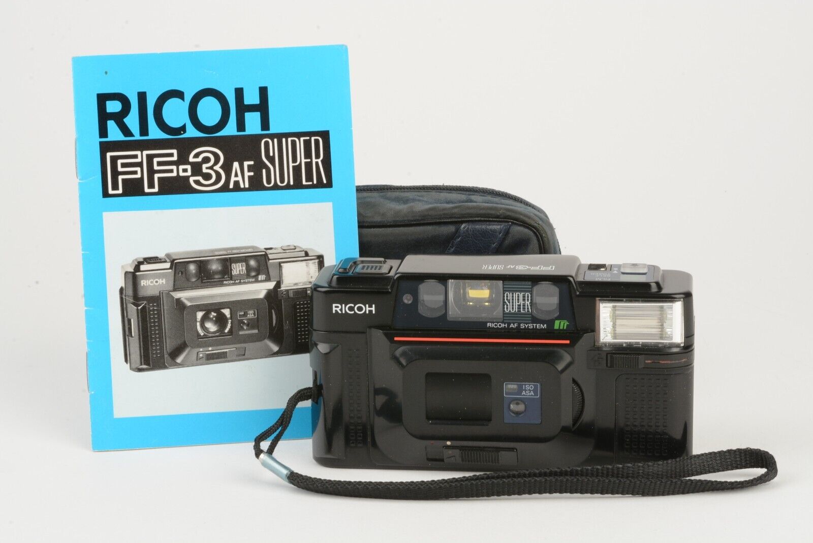 EXC++ RICOH FF-3D AF SUPER 35mm POINT & SHOOT w/PRIME 35mm F3.2 LENS  CASE+MANUAL