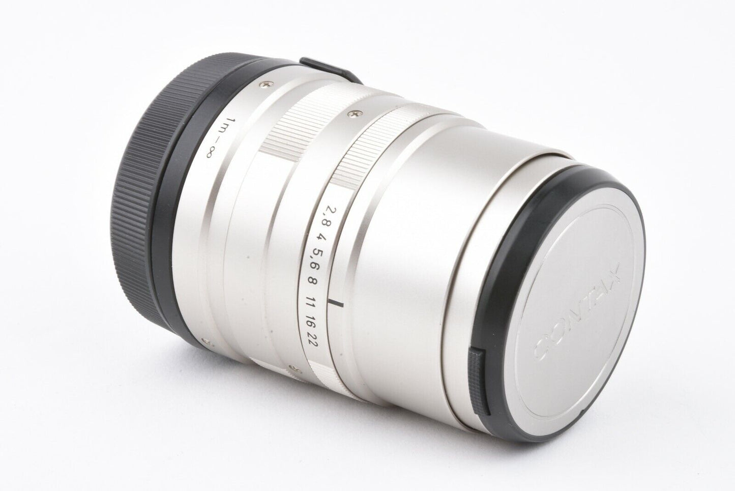 Contax Carl Zeiss Sonnar T* 90mm f/2.8 Lens, Hood+Caps, Sharp *Read Details