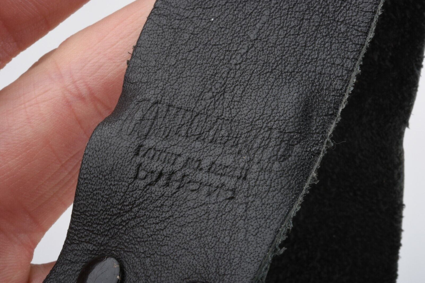 Hervic Black Leather 2" Wide Camera Strap with Clips