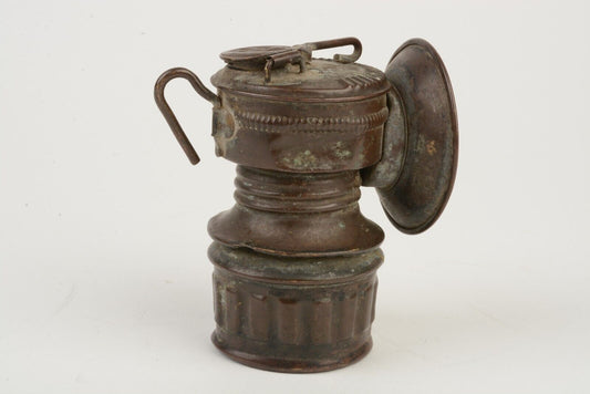 Vintage Shanklin USA Coal Miner Metal Lantern, cool & clean w/ reflector