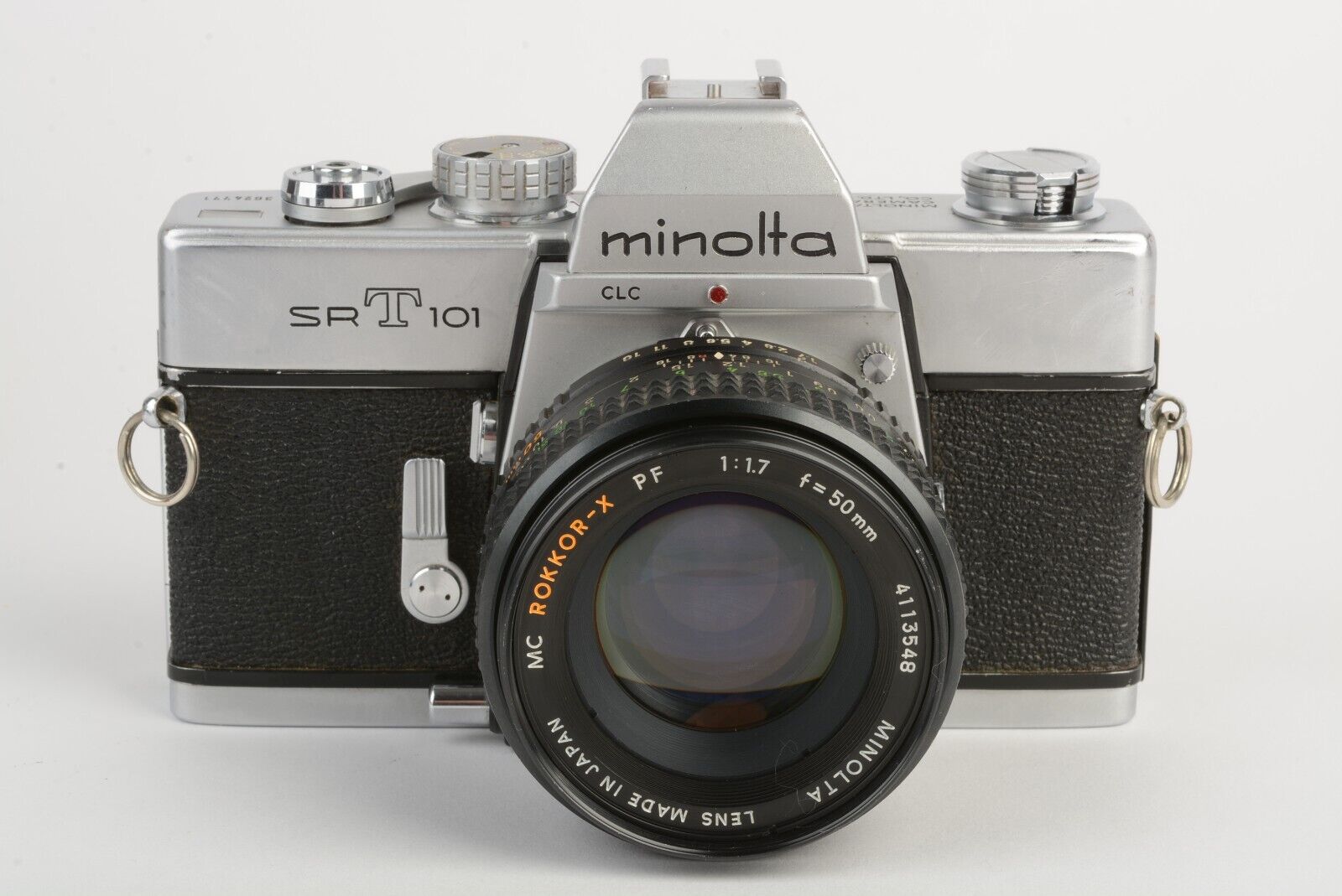 Minolta SRT-101 35mm SLR w/50mm F1.7 lens, new seals, accurate