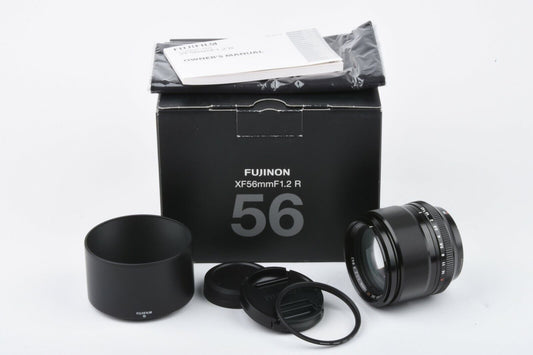 MINT- BOXED USA FUJIFILM FUJINON XF 56mm F1.2 R LENS, BOXED, USA PAPERS, +UV!!