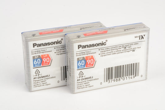 2x Panasonic Mini DV Digital Video Cassettes (2x Mini DV DVM)