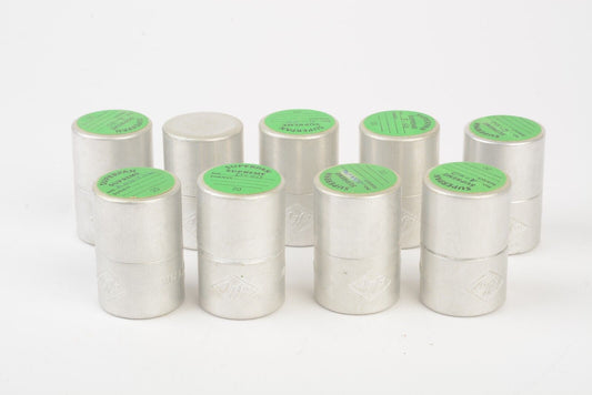 9X CLEAN VINTAGE AGFA 35mm METAL FILM CANISTERS