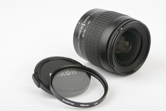 Nikon Nikkor AF 28-80mm F3.3-5.6G Lens, UV Filter, tested, very clean!