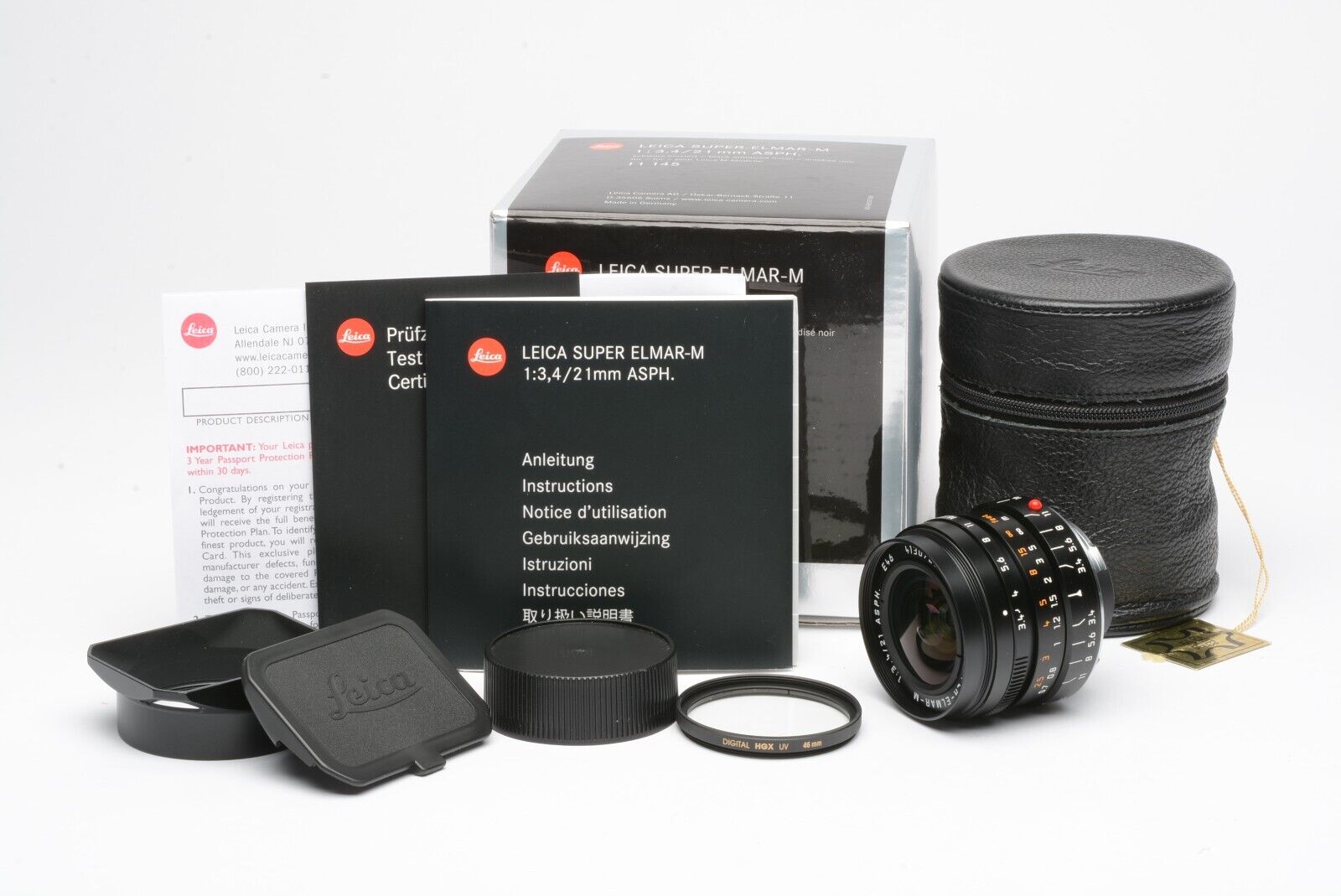 Leica Summilux-M 35mm F1.4 Asph Lens 11663 Usa, Boxed, Hood +B+W Uv
