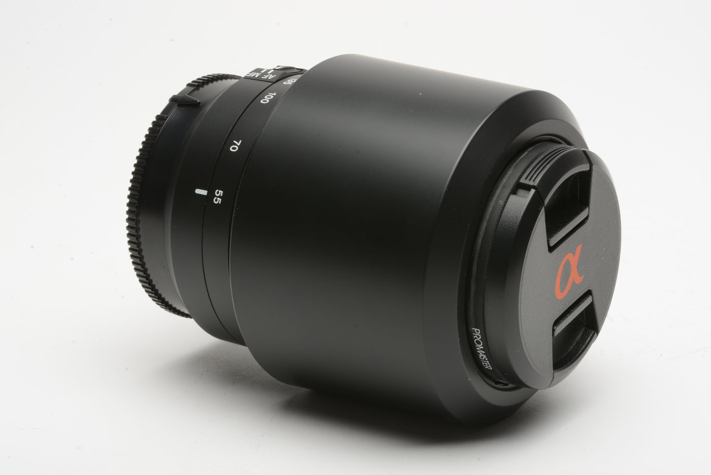 Sony 55-200mm f4-5.6 DT SAM SAL55200-2 zoom lens, hood+caps
