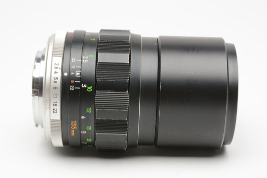 Minolta Tele-Rokkor PF 135mm f2.8 portrait lens Minolta MC mount, pola filter