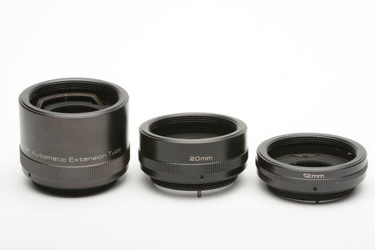 Vivitar AT-1 Extension tube set (12, 20, 36mm set) M42 mount, case