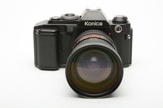 Konica FS-1 35mm SLR w/Toyo Optics 28-80mm f3.5-4.5 zoom lens, tested, great!