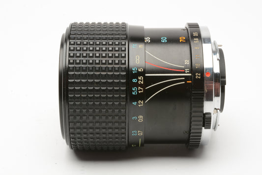 Tokina 35-70mm f3.5-4.8 zoom lens EMZ370 Olympus OM mount, boxed, UV