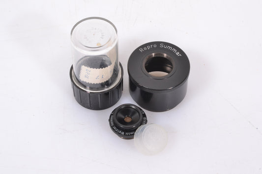 Leica Leitz Repro Summar 24mm w/M39 Adapter in jewel case, nice & clean