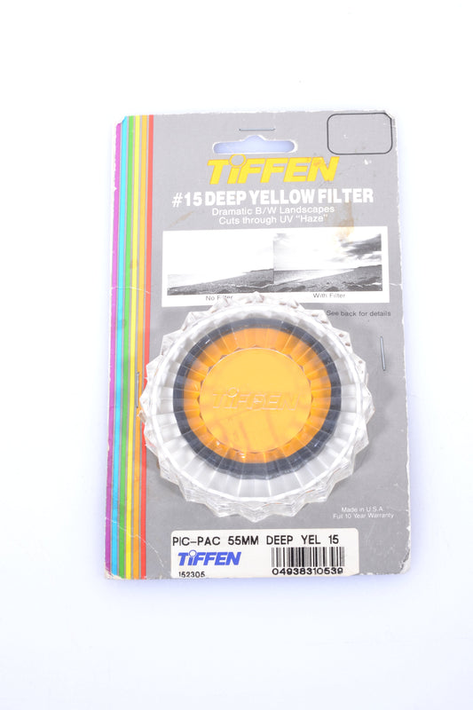 Tiffen 55mm #15 Deep Yellow filter - New