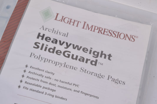 Light impressions Archival 50 pages 2x2 top loading slide pages #3527 - New