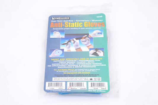 Kinetronics Anti-Static Glove - Medium - ASG-M (1 Pair)