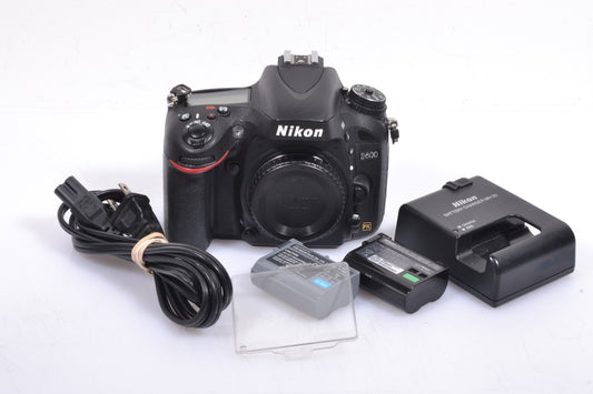 Nikon D600 DSLR Body w/2 Batts., charger, Only 14,473 Acts! Tested, Clean