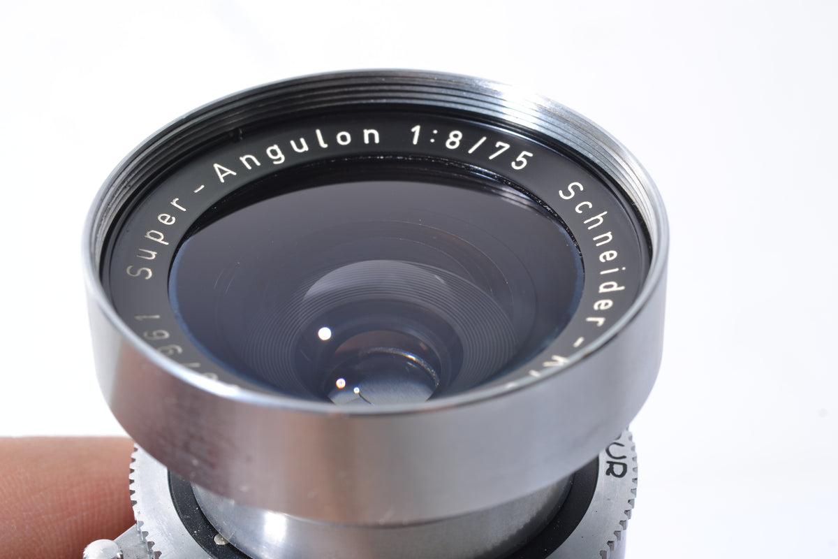 Schneider Super Angulon 75mm f8 large Format lens, Sharp! Accurate