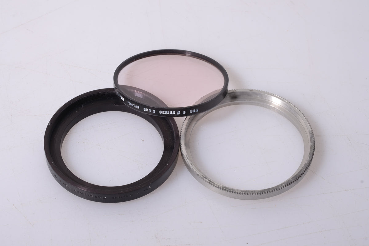 Series VIII 8 63mm Drop-In Filter Tiffen Photar Sky 1-A Skylight + Holder