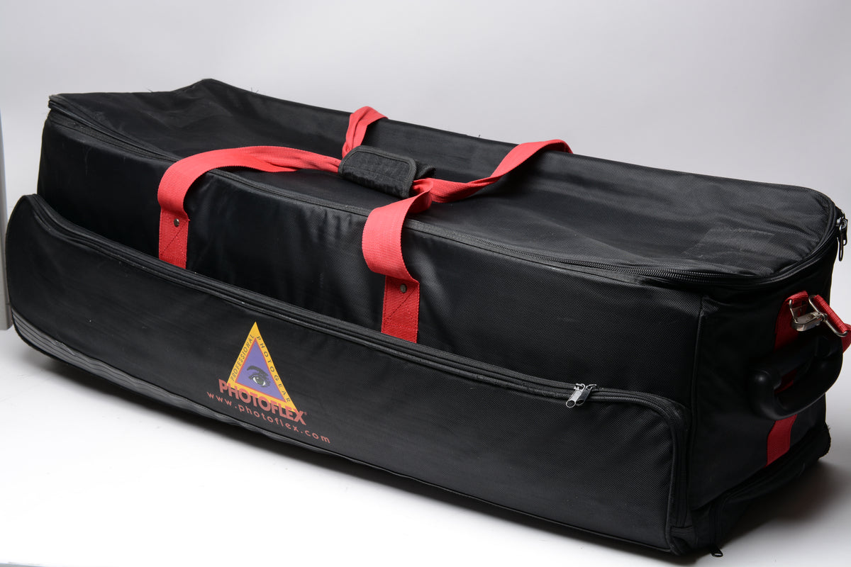 Photoflex large rolling padded lighting case ~43x12x12", Good!