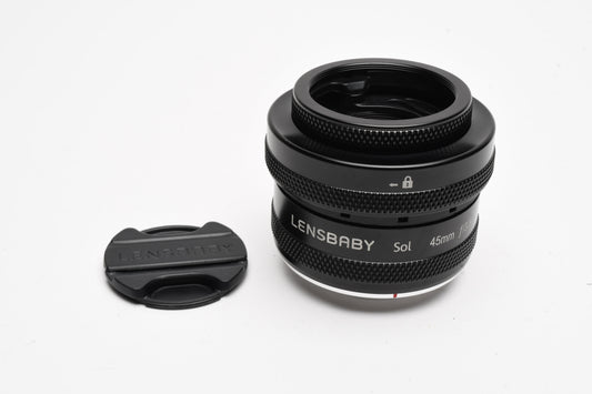 Lensbaby Sol 45mm f3.5 Lens, Fujifilm X-Mount, Clean, tested