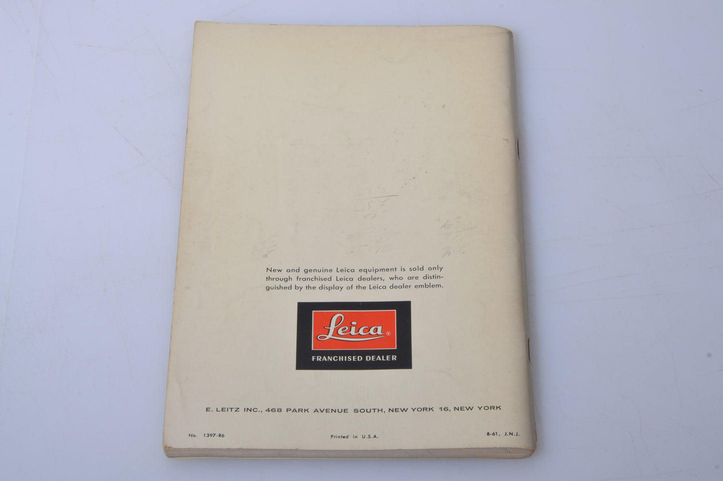 Leica Leicina Catalog #36, Clean