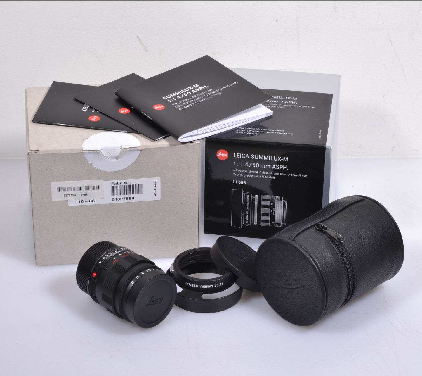 Leica Summilux-M 50mm f/1.4 ASPH. Lens (Black-Chrome Edition), Mint, Boxed, USA 11688