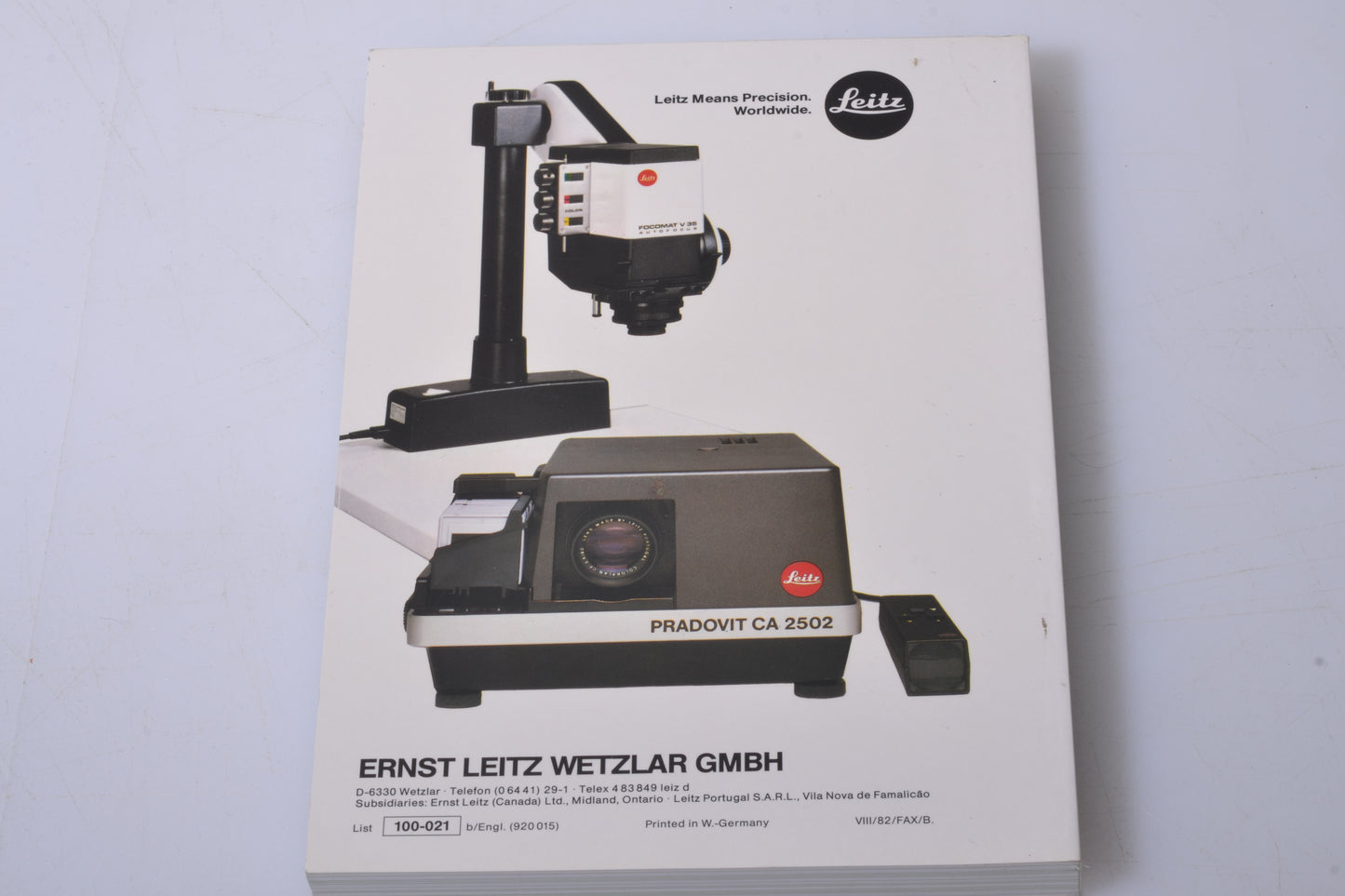 Leica System handbook July 1982, very clean